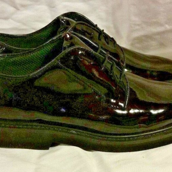 sz7W FAPSS 77 SECURITY UNIFORM HIGH GLOSS BLACK DRESS MENS CORFAM SHOES IH 00159 main image 12